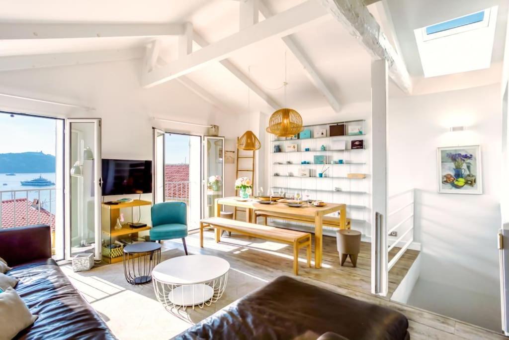 #40 Bright Sea View Suite For 6 2Mins Walk Port & Sea Villefranche-sur-Mer Zewnętrze zdjęcie